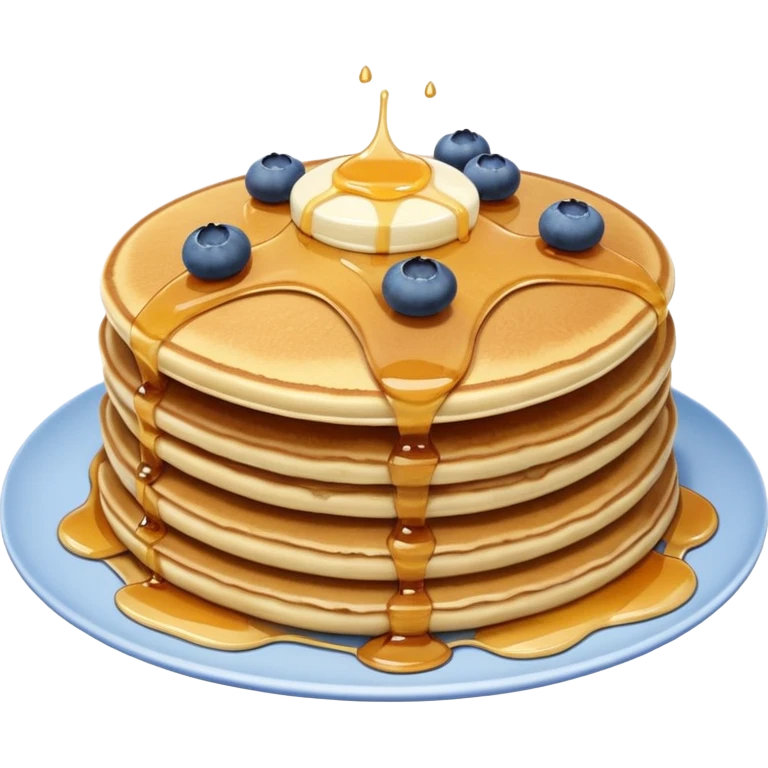 Pancake topped with blueberries emoji