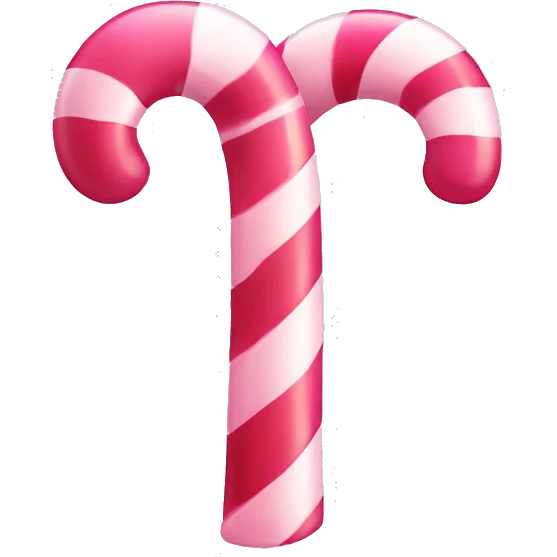 Aesthetic pink candy cane emoji