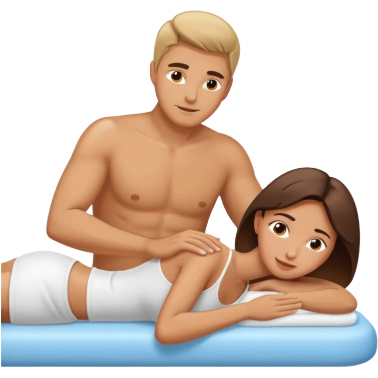 Man massaging woman  emoji