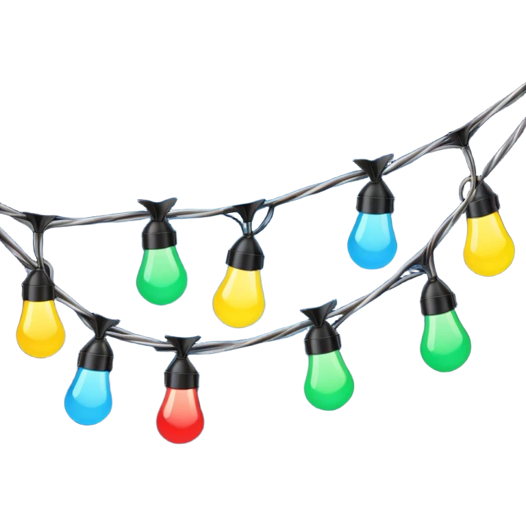 Christmas lights emoji