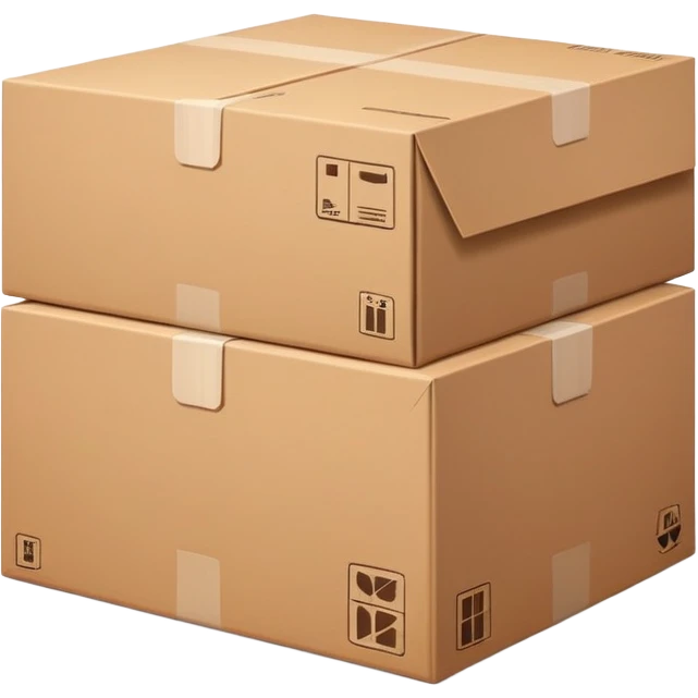 stacked shipping boxes emoji