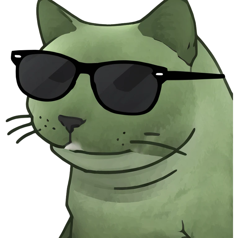 Cat with sunglasses emoji