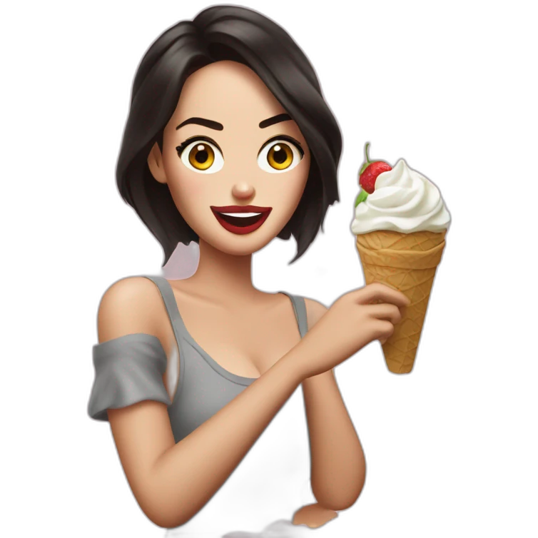 Megan Fox eat ice cream  emoji