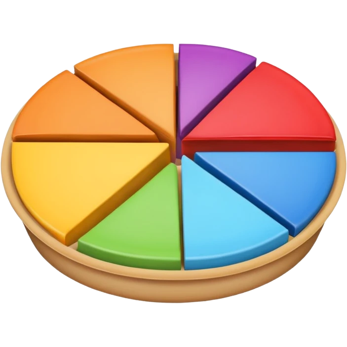 pie chart with three divisions  emoji