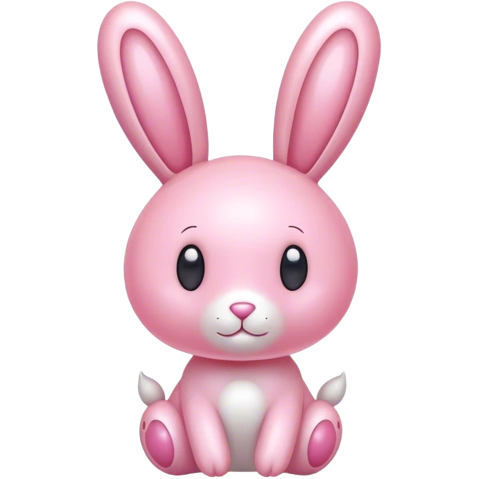 light pink Balloon rabbits emoji