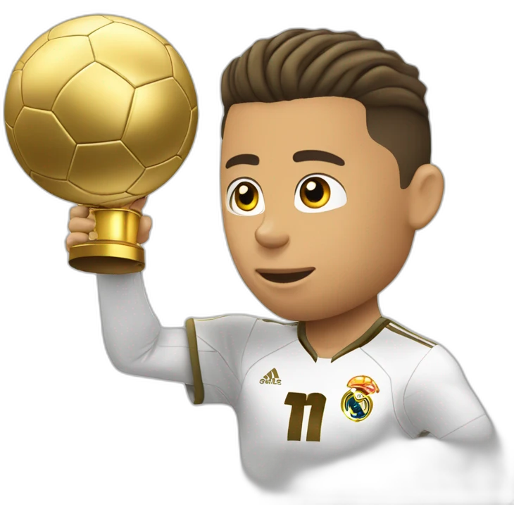 Ronaldo qui montre un ballon d’or emoji