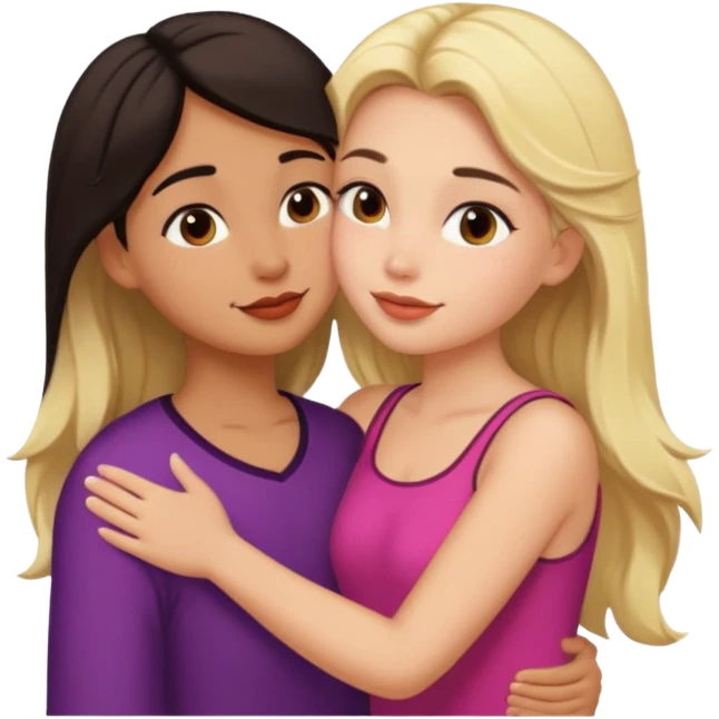 Cute Mexican kissing blonde girl emoji