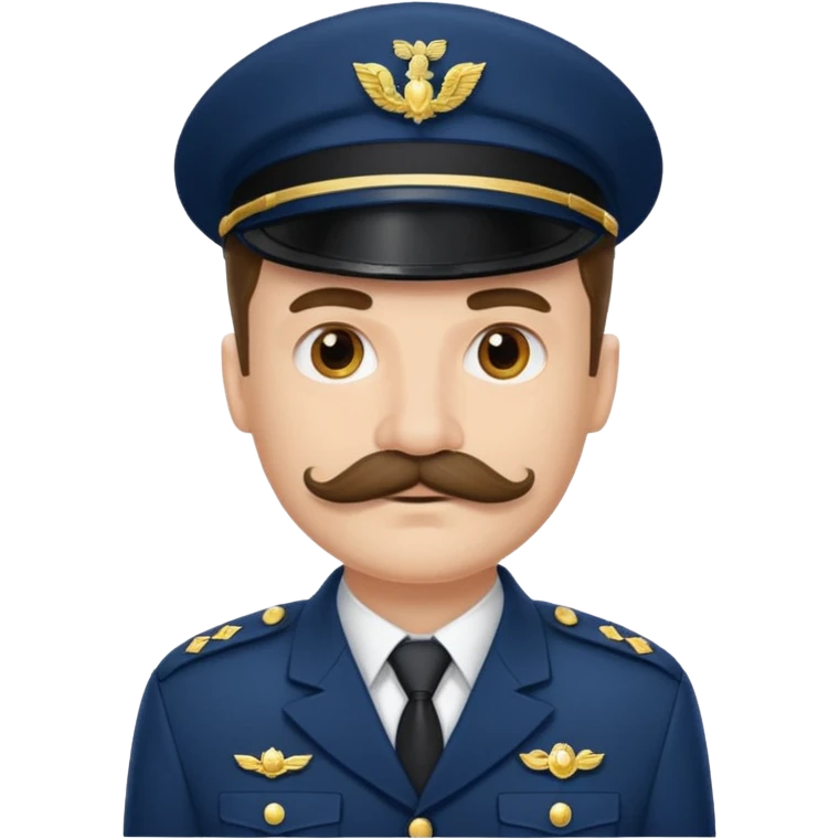 
moustache uniform man emoji