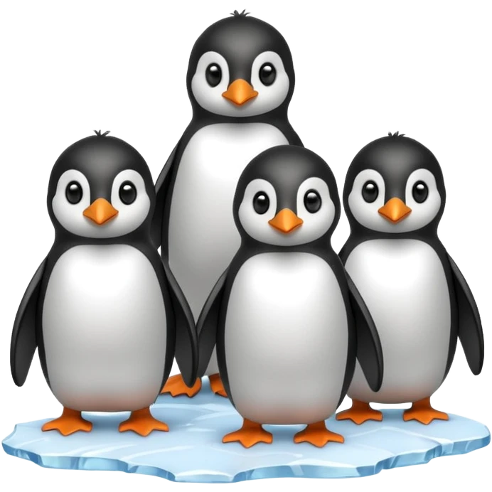 Pinguino cute group emoji