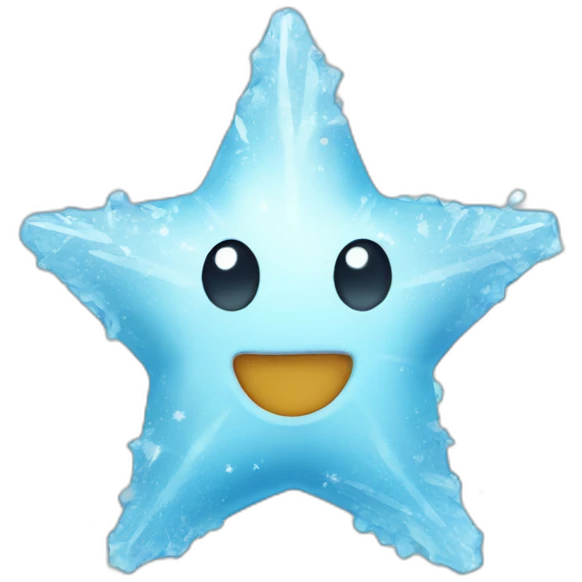 ice frozen star with snow emoji
