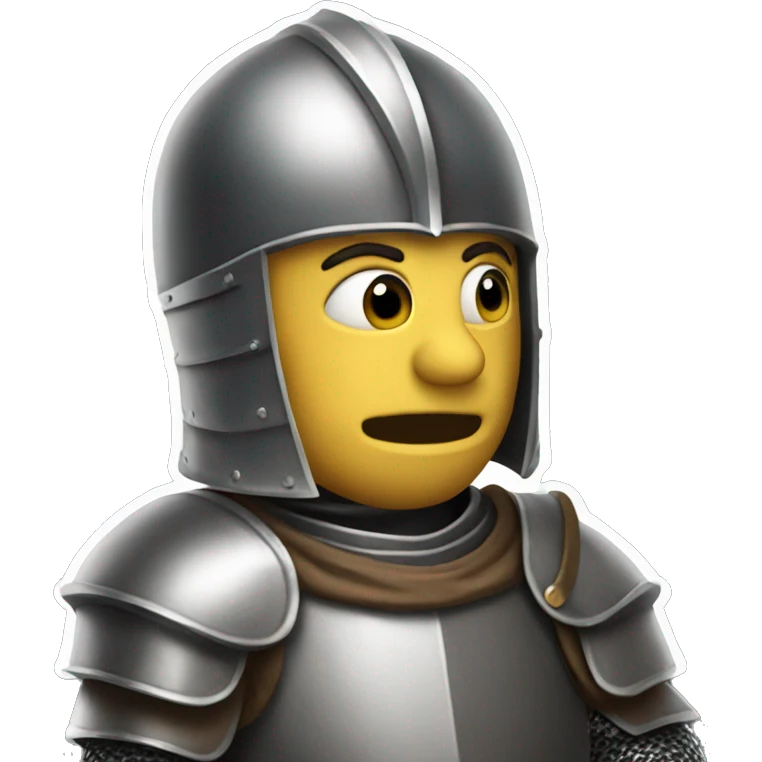 knight shushing people  emoji