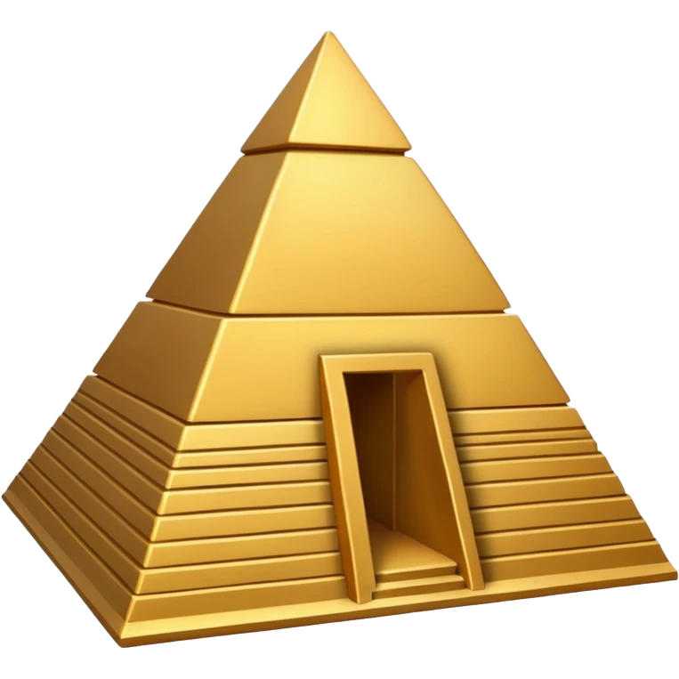 Egypt Pyramid, digital art emoji style, with professional lighting, no face on objects, white background emoji