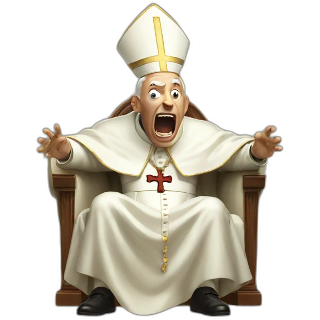 Screaming Pope emoji