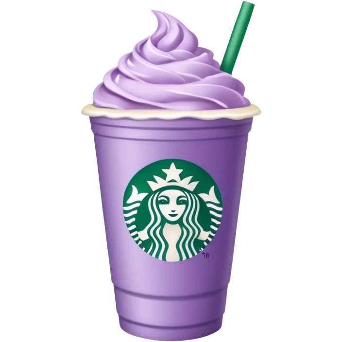 starbucks cup liliac drink with cold foam emoji