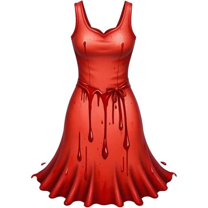 A bloody dress emoji
