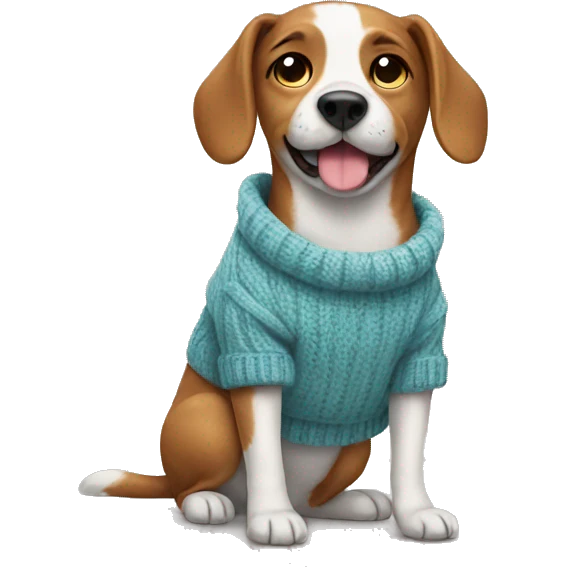 Dog wearing sweater emoji