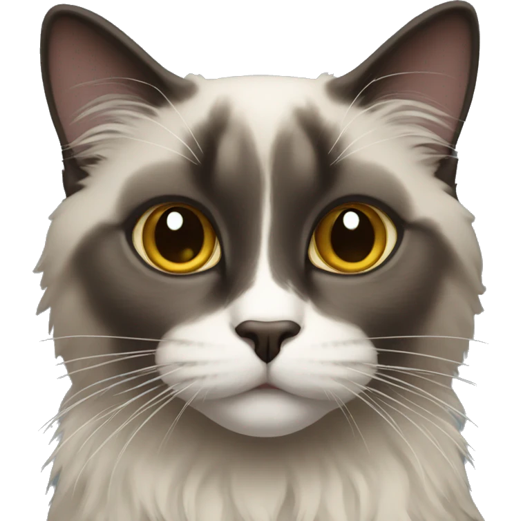 dark ragdoll cat emoji