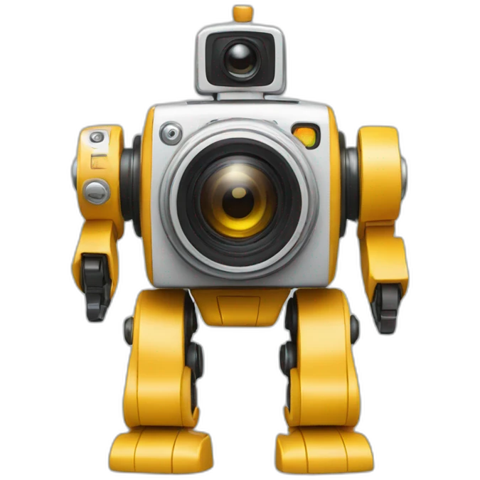 toy robot with photo camera emoji