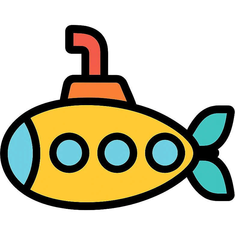 submarine color outlined playful modern emoji
