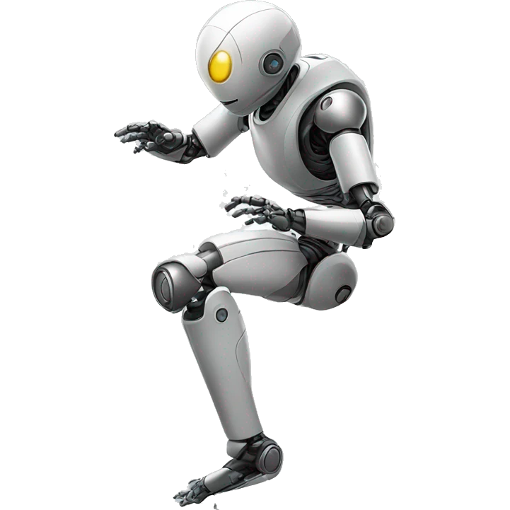 human robot climbing up stairs emoji