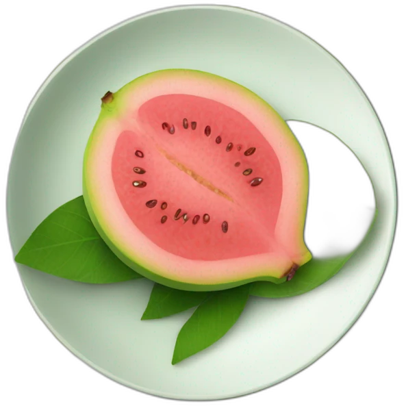 Guava on plate emoji