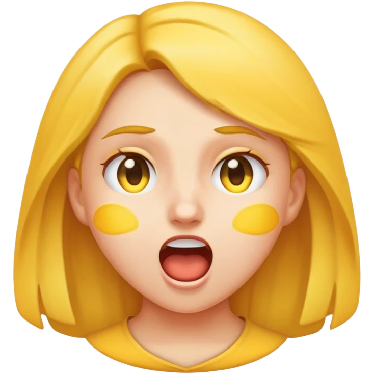 girl moaning yellow emoji emoji