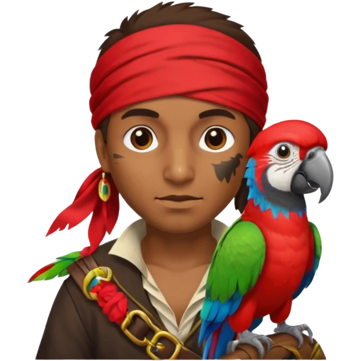 pirate and parrot emoji