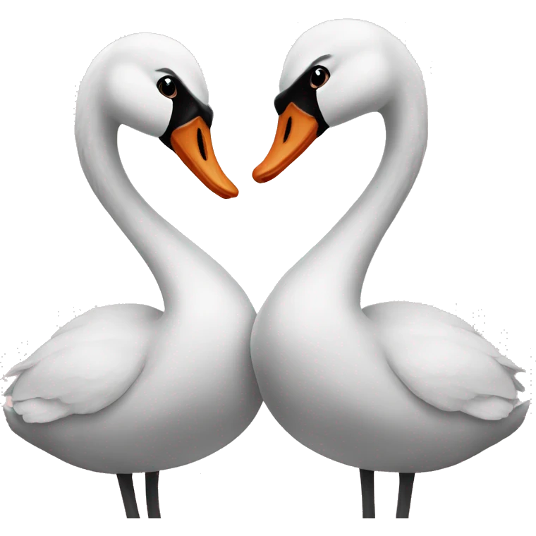 2 Swans in love emoji