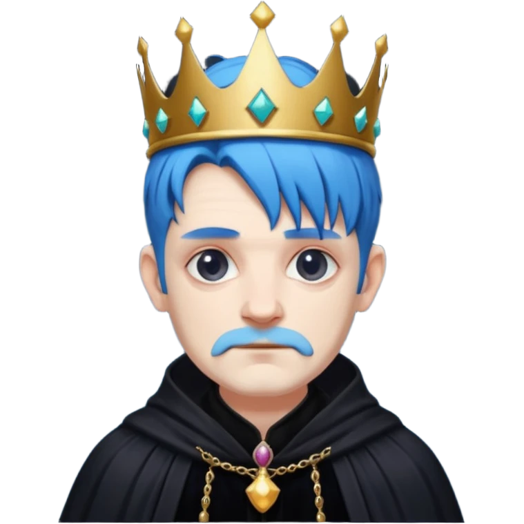 blue haired old goth king emoji