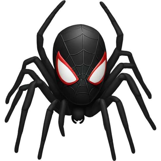 spider-man mark full black emoji