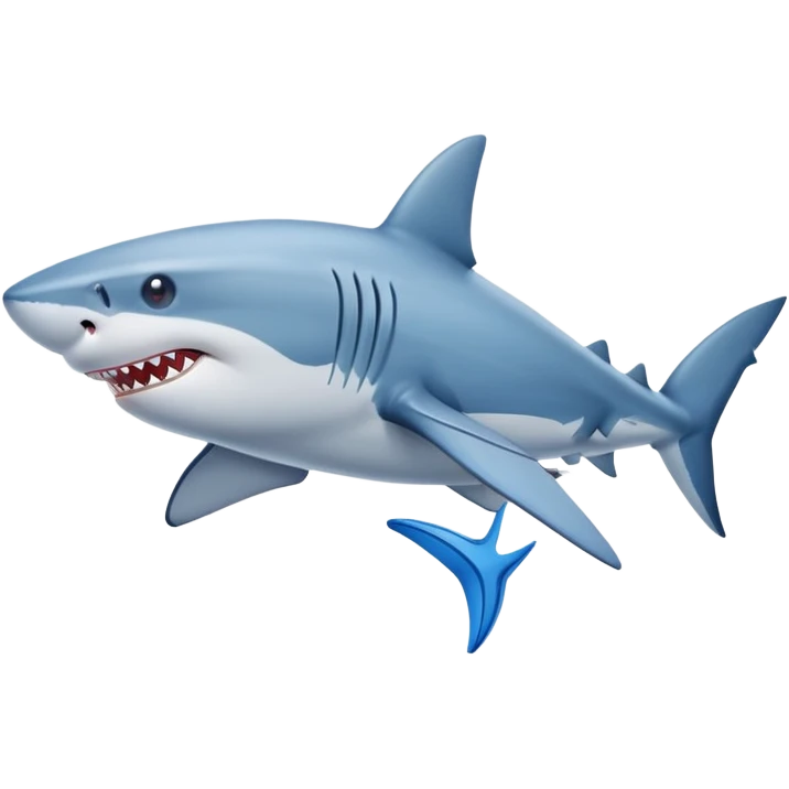 Shark with a blue Nike shoes emoji