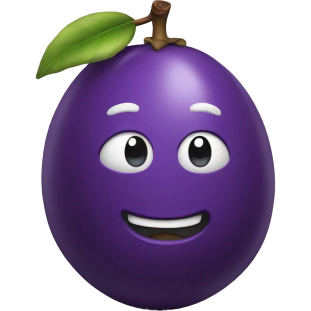 3D Plum  emoji