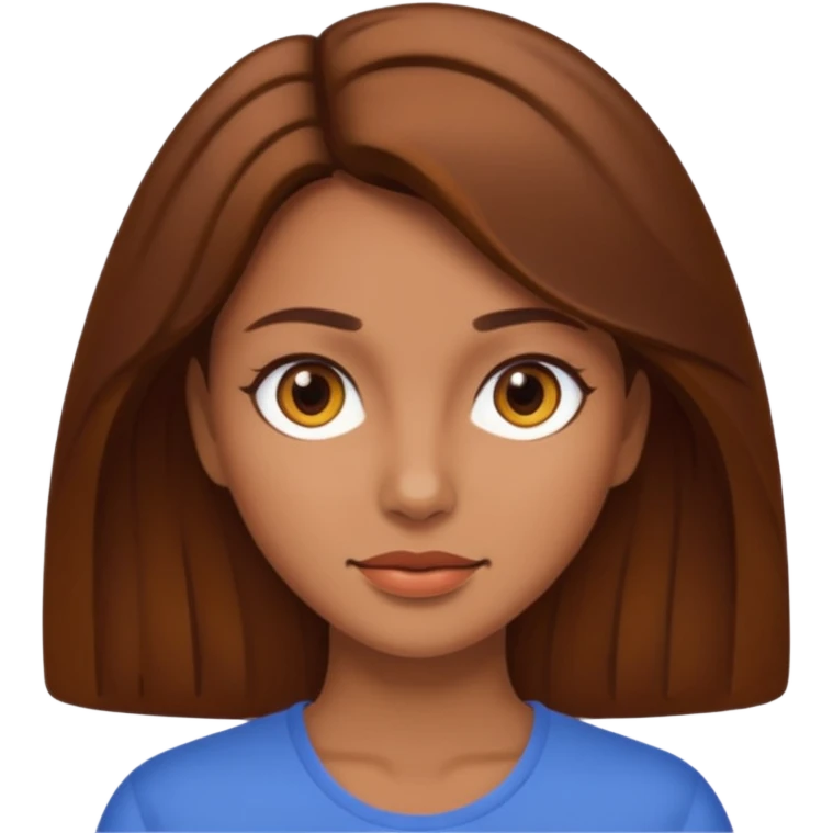 spray tan, brown hair emoji