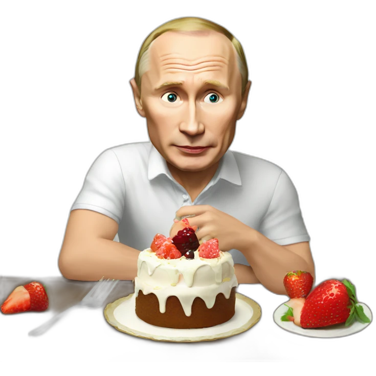 Putin eating cake emoji