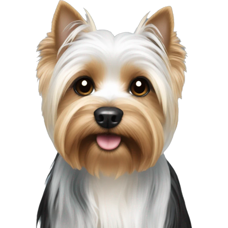 White and black yorkie emoji