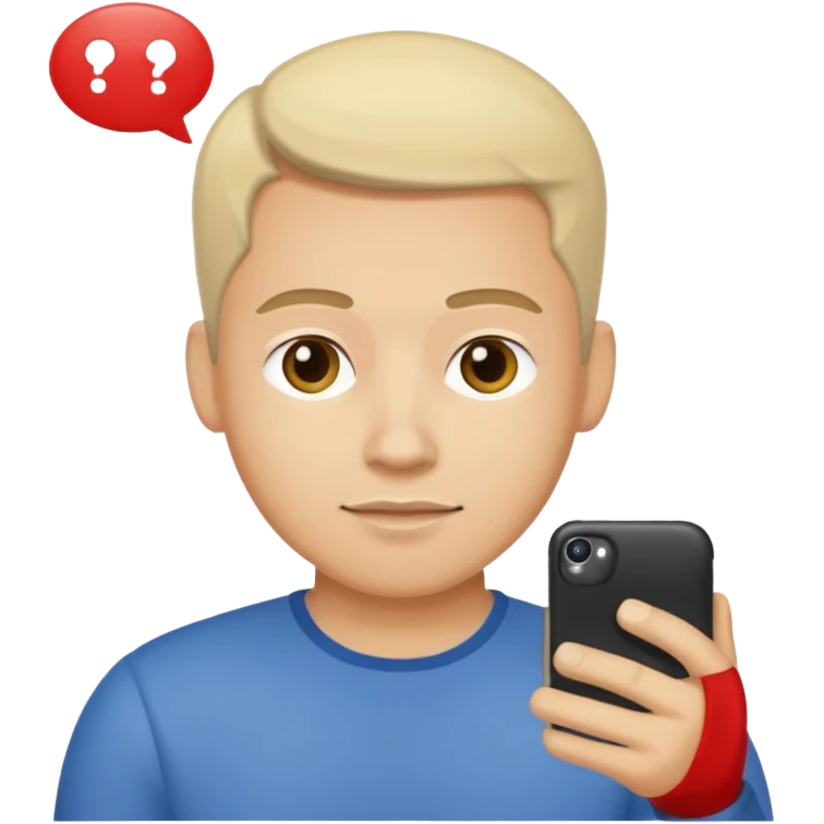 ligth man sending a text message emoji