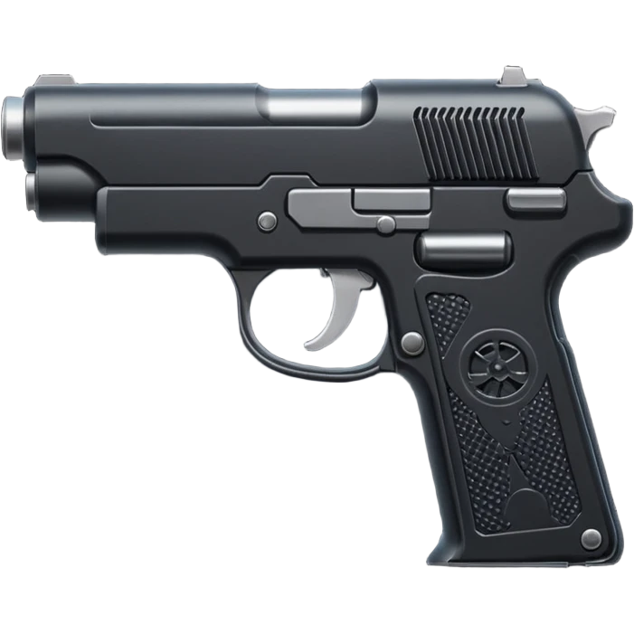 black pistol  emoji