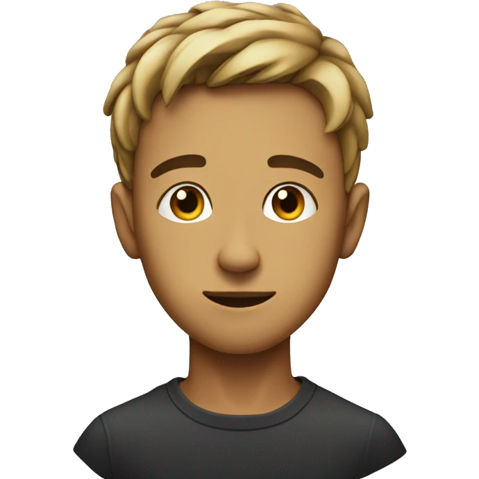 Boy face with sharp jawline side view  emoji