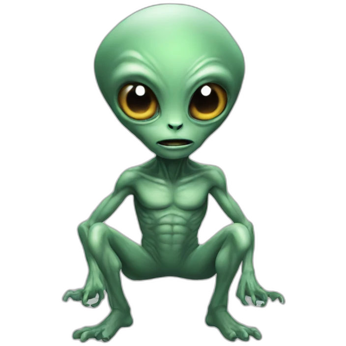 Alien funny emoji