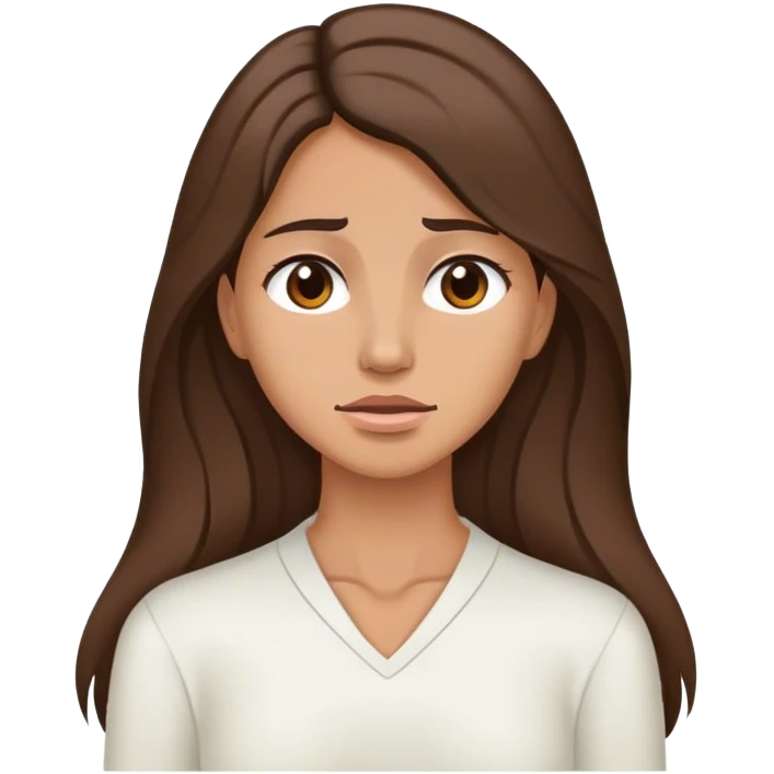 Tan brunette with long hair and neck pain emoji