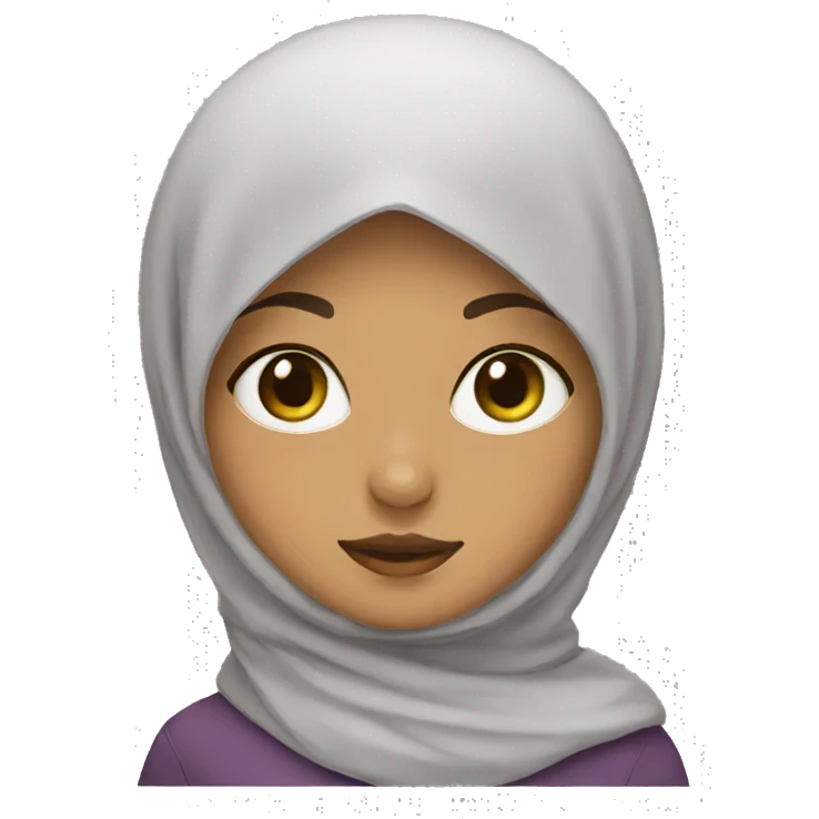 hijab girl with cat emoji