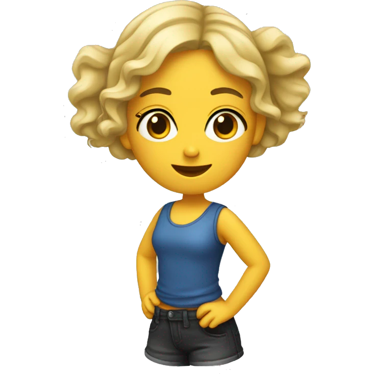 Fille qui écoute de la musique emoji