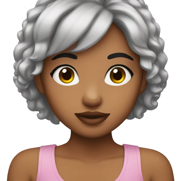 Girl with lashes emoji