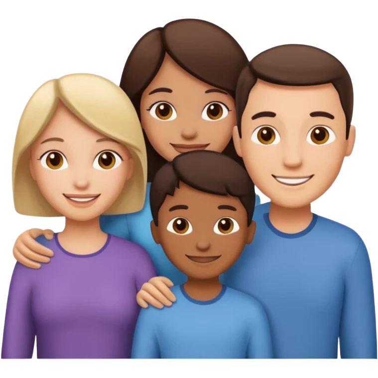 family of four icon emoji