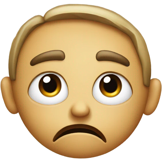 Emoji with really big frown emoji