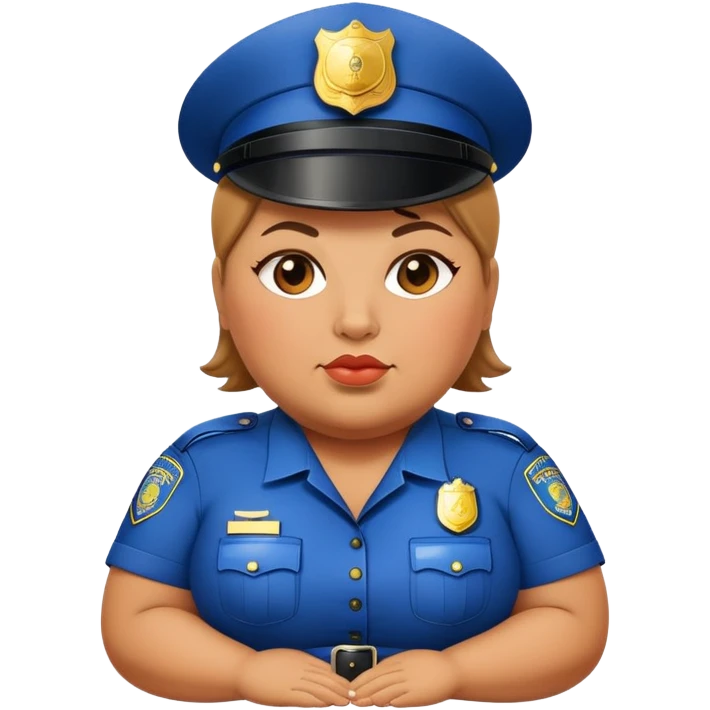 Fat police woman emoji