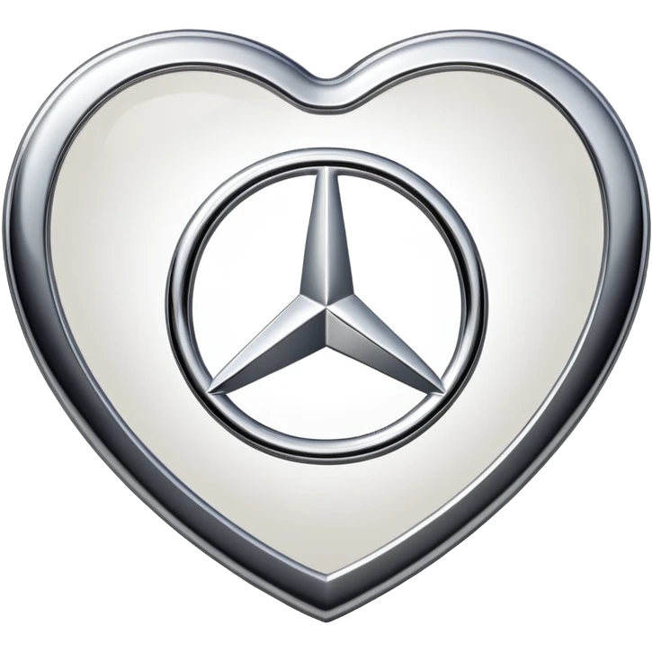 heart shaped Mercedes logo emoji