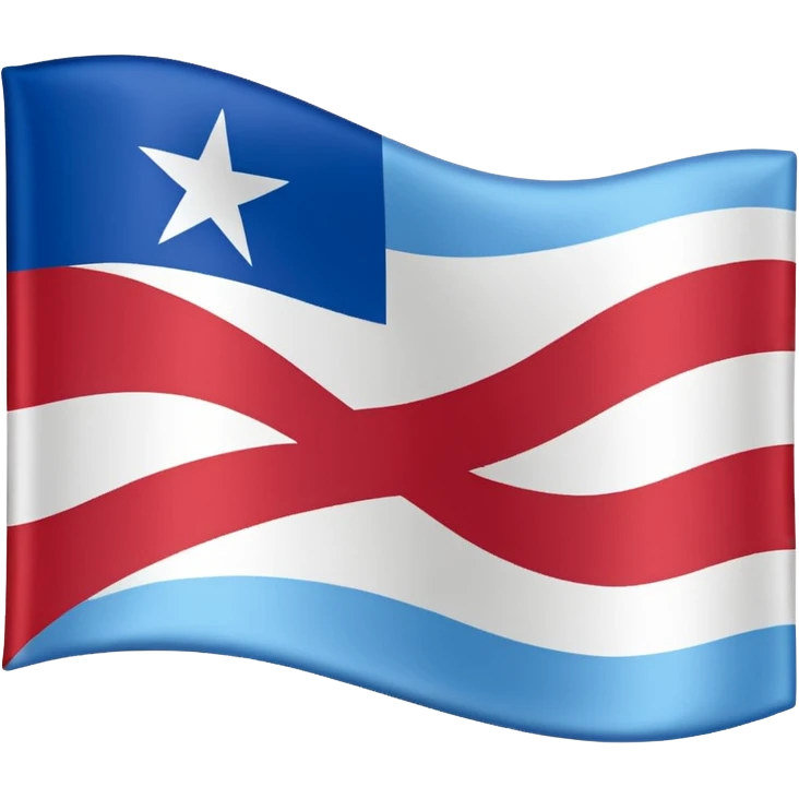 Original light blue flag of Puerto Rico  emoji