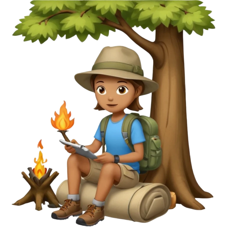tree camping emoji