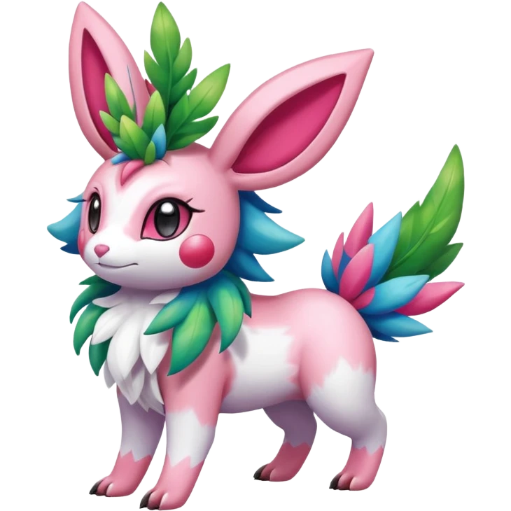 Shiny Exotic Sylveon-Shaymin-Meganium-Hybrid-Creature emoji